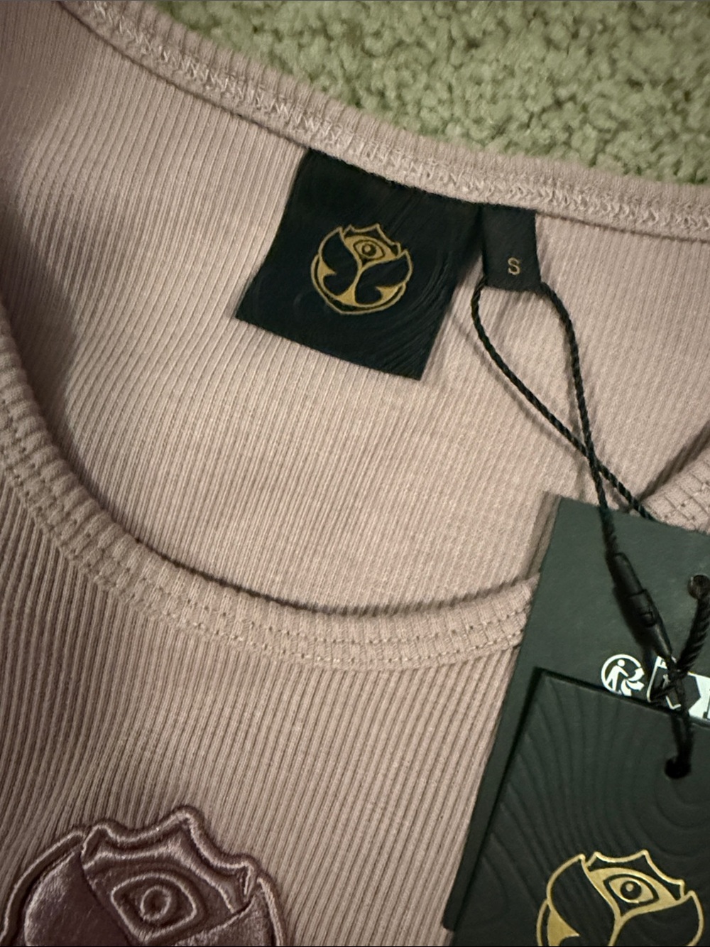 Tomorrowland Ribbed Tank Top with Logo - Dusty Mauve - Picture 3 of 5